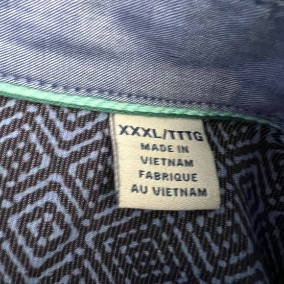 Tommy Bahama Shirt Mens XXXL Blue Geometric The Coconut Point ST324848 - Picture 3 of 9